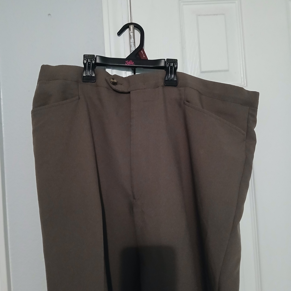 Men's Tailored Brown Dress Pants - Classic Straight Fit